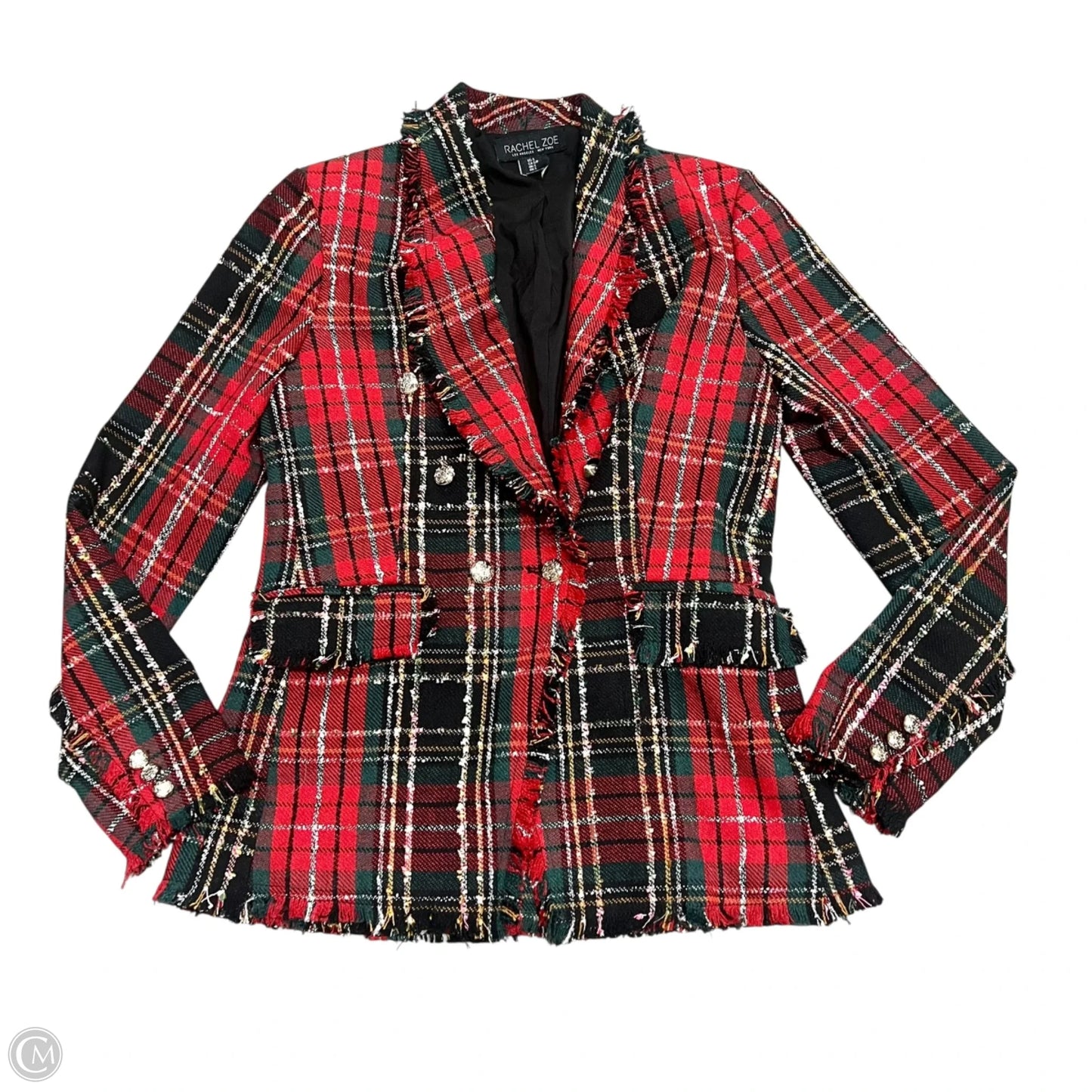 Blazer By Rachel Zoe In Green & Red, Size: S