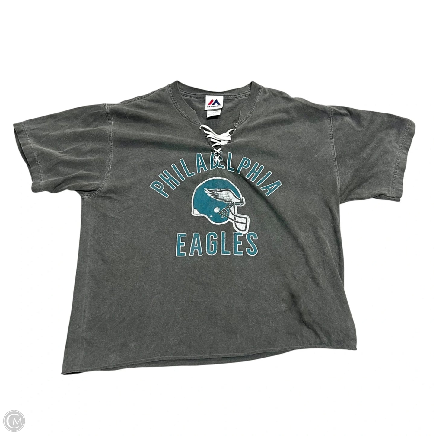 Top Short Sleeve By Majestic In Grey, Size: M