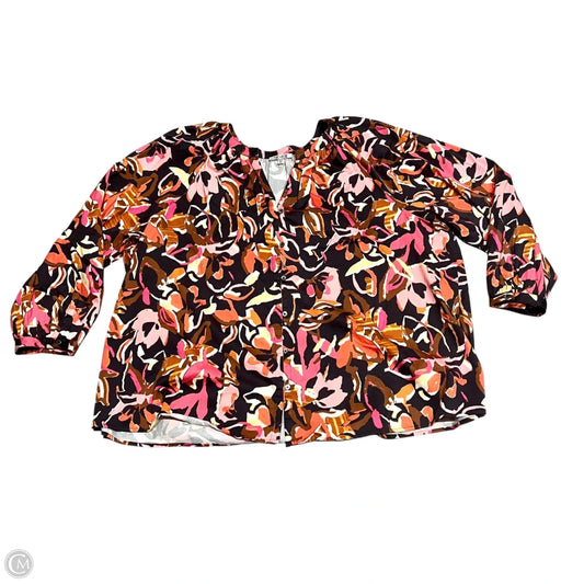 Top Long Sleeve By Nic + Zoe In Multi-colored, Size: 2x