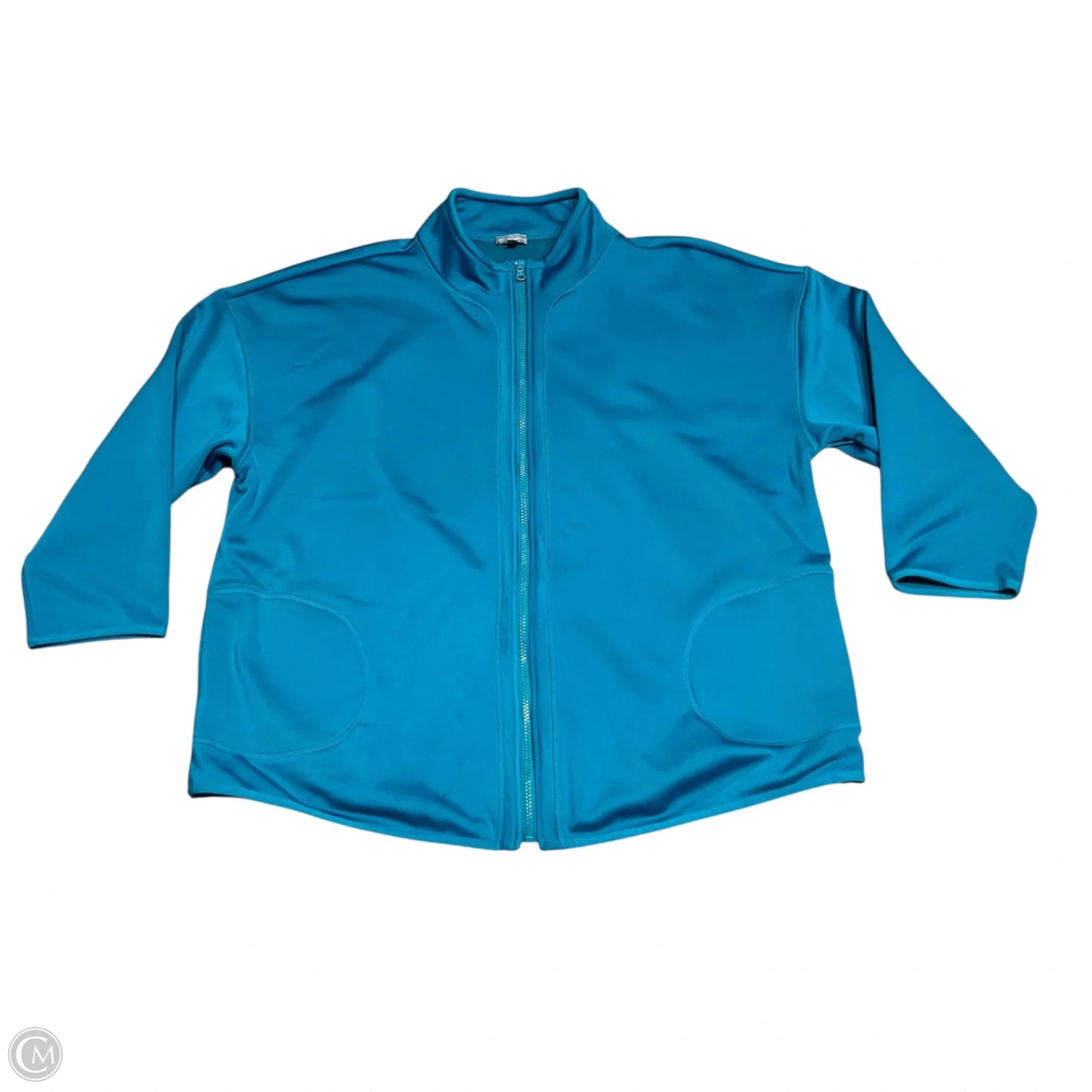 Athletic Jacket By Talbots In Teal, Size: 3x