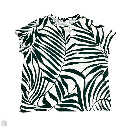 Top Short Sleeve By Sanctuary In Green & White, Size: 2x