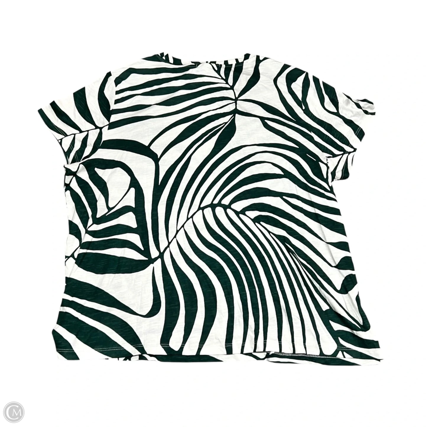 Top Short Sleeve By Sanctuary In Green & White, Size: 2x