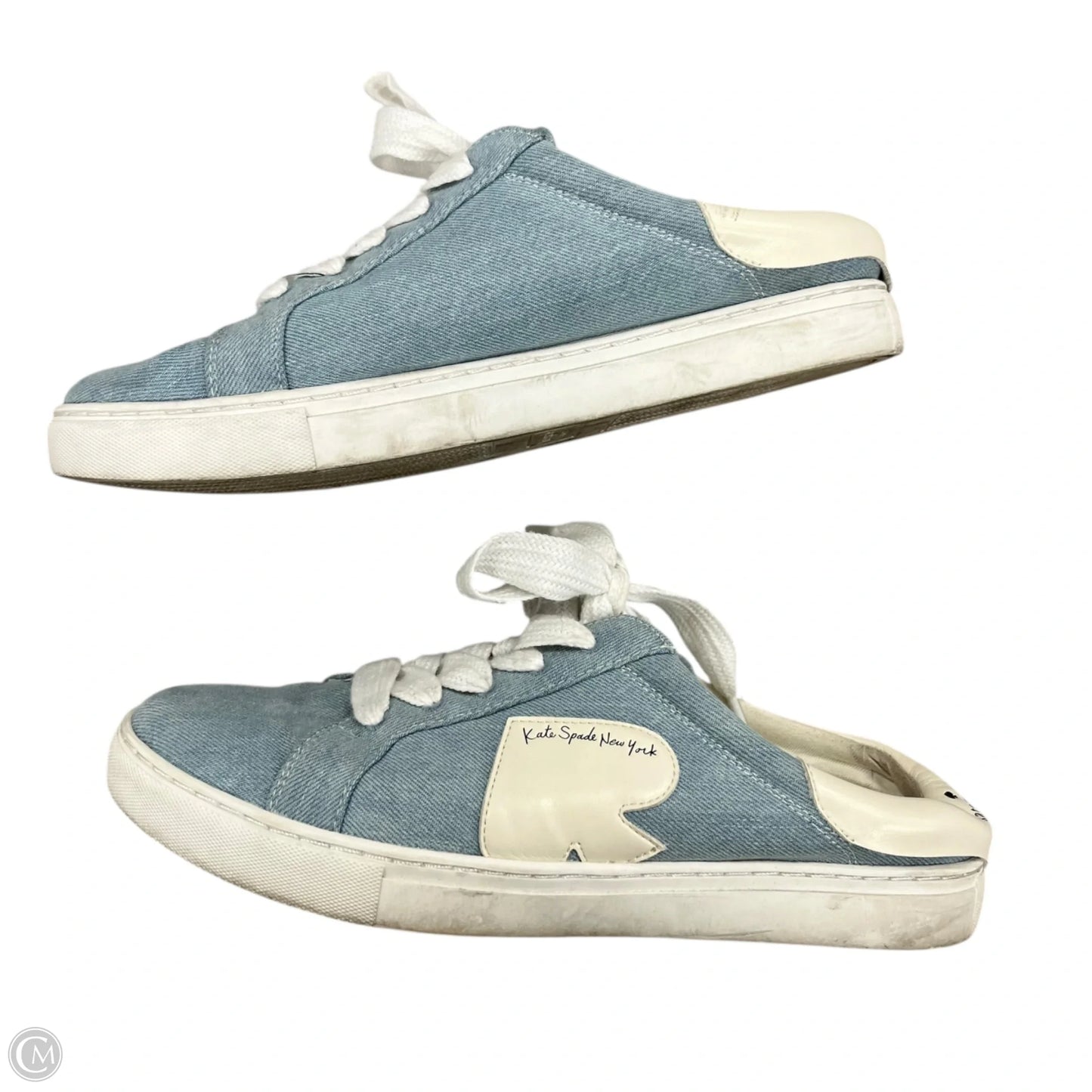 Shoes Designer By Kate Spade In Blue Denim, Size: 9.5