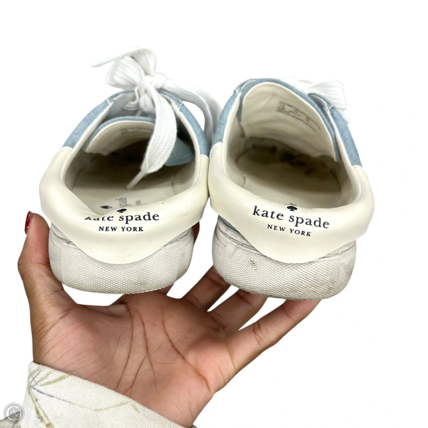 Shoes Designer By Kate Spade In Blue Denim, Size: 9.5