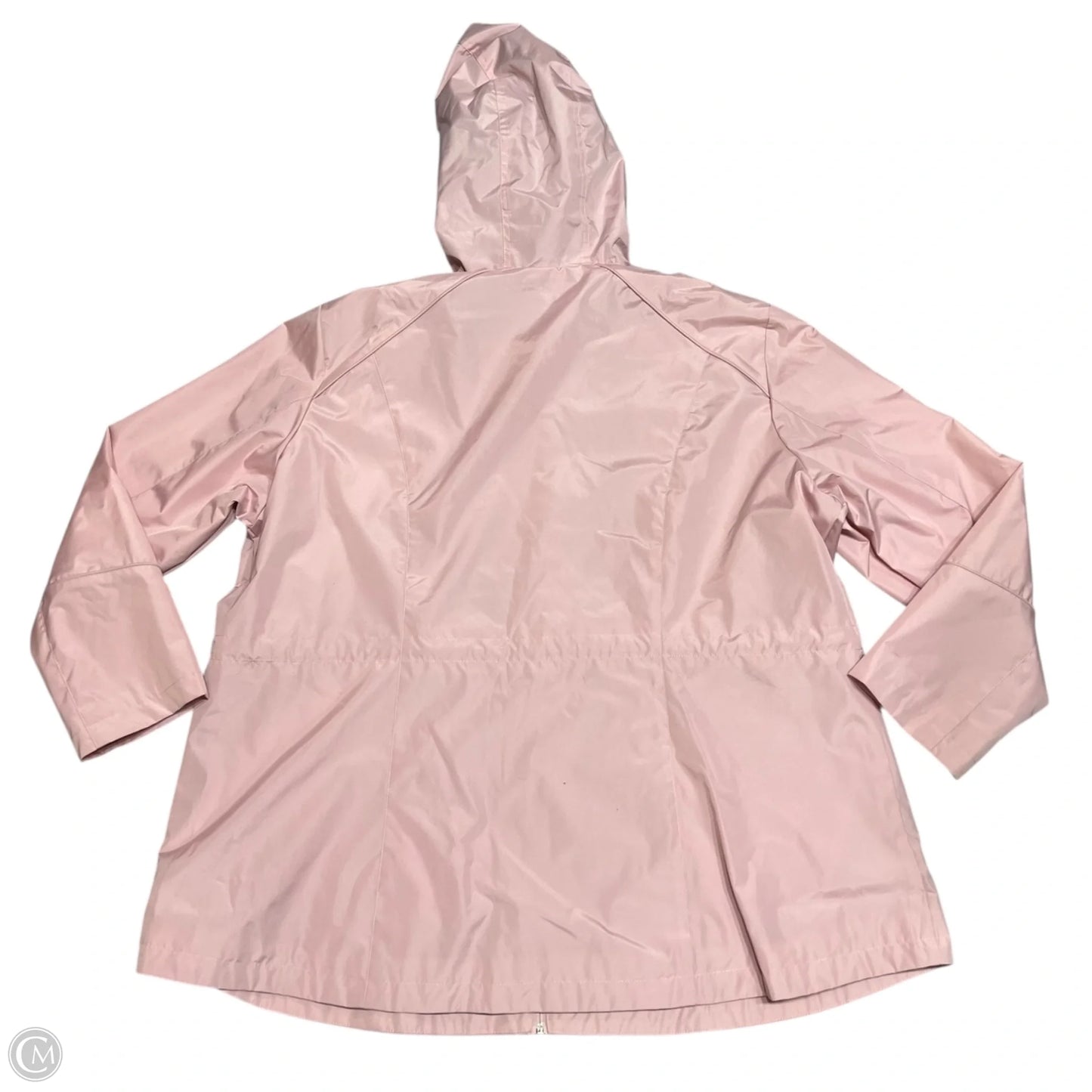 Jacket Windbreaker By Gallery In Pink, Size: 3x