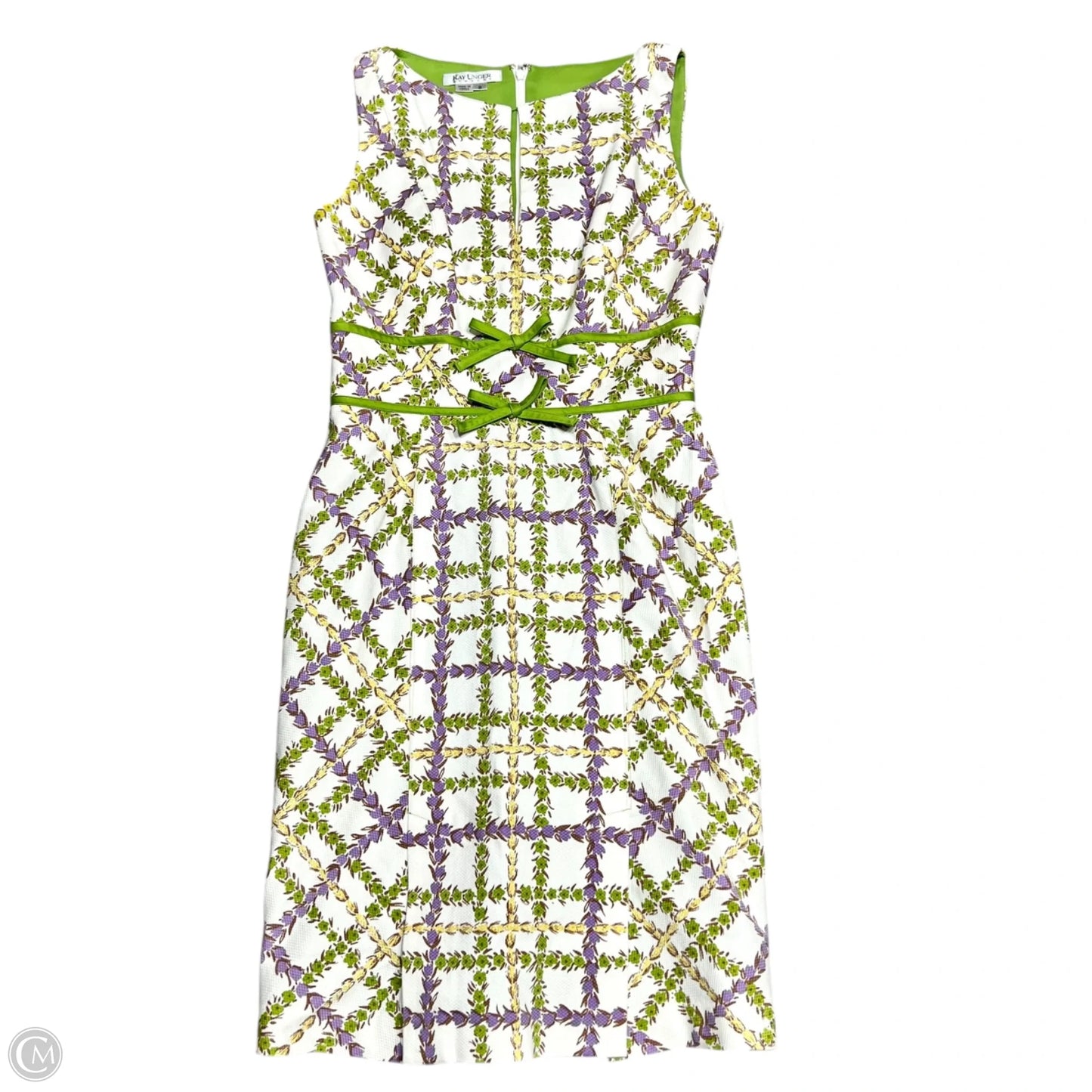 Dress Casual Midi By Kay Unger In Multi-colored, Size: M