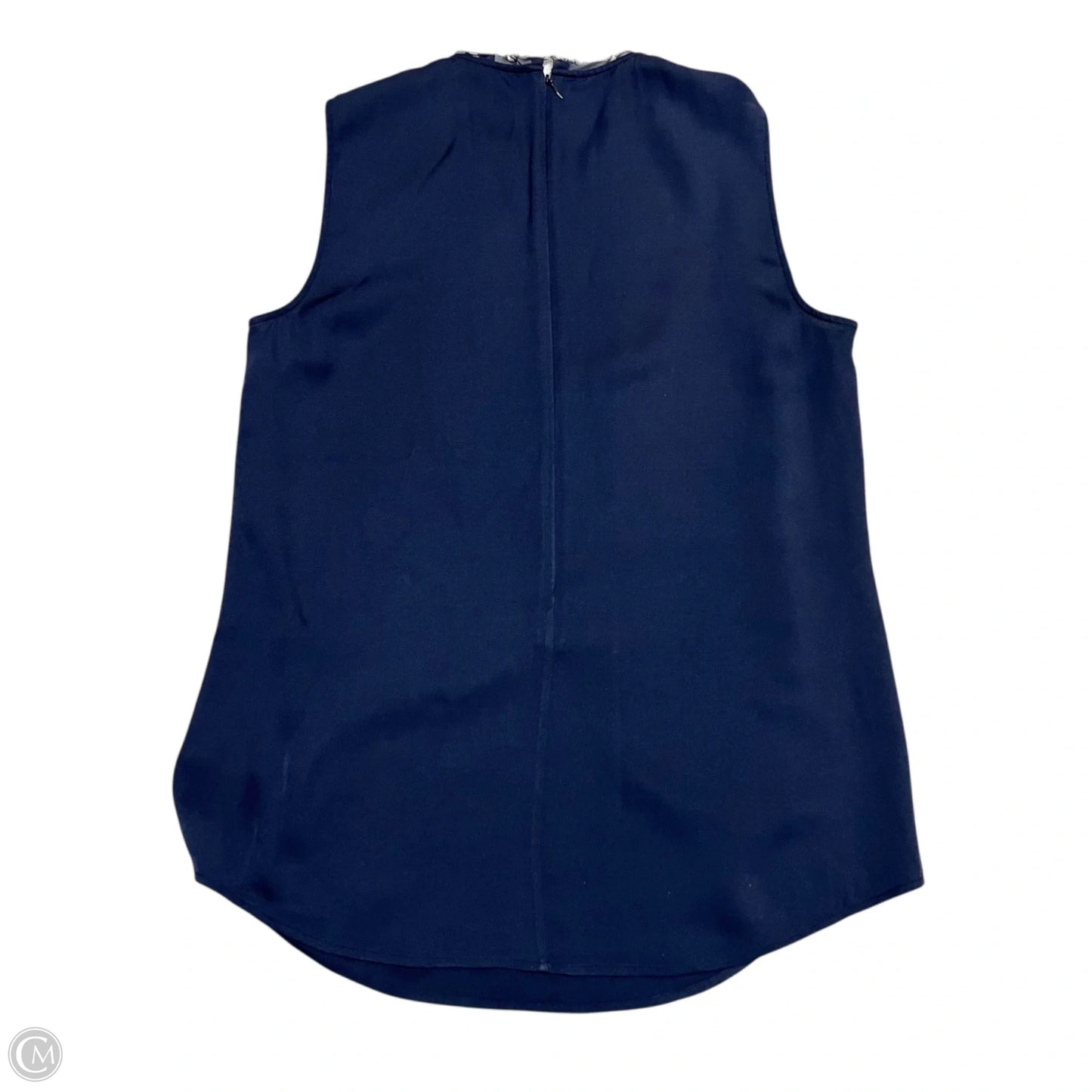 Top Sleeveless By Theory In Navy, Size: M