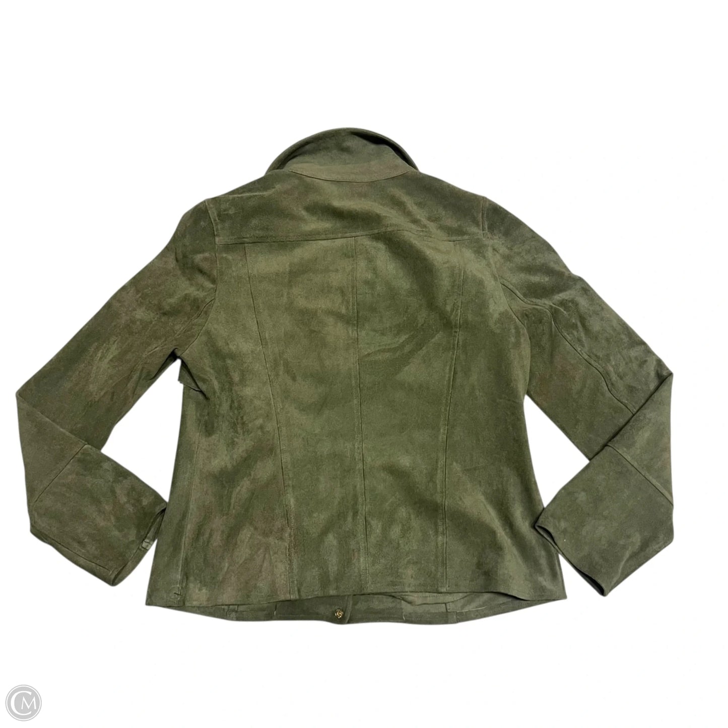 Jacket Moto By Chicos In Green, Size: S