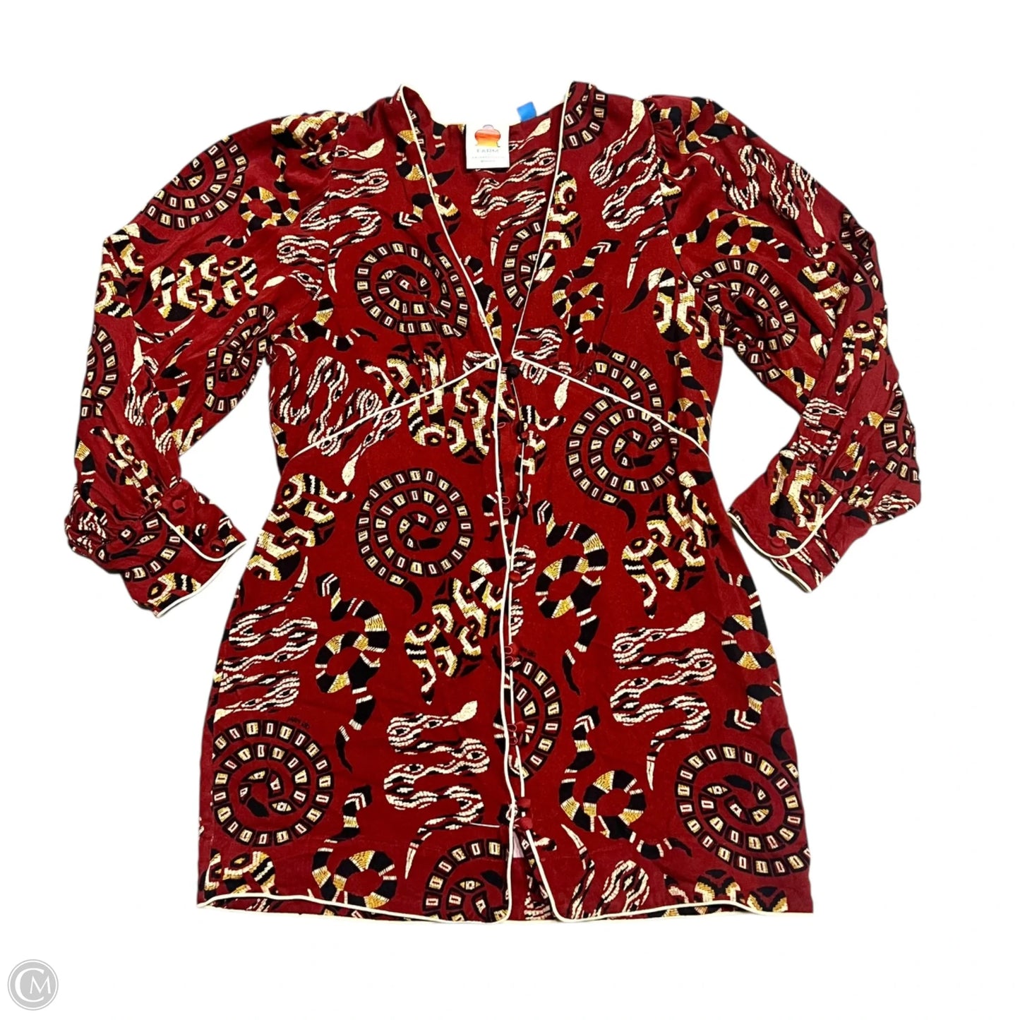 Top Long Sleeve By Farm Rio In Black & Red, Size: Xl