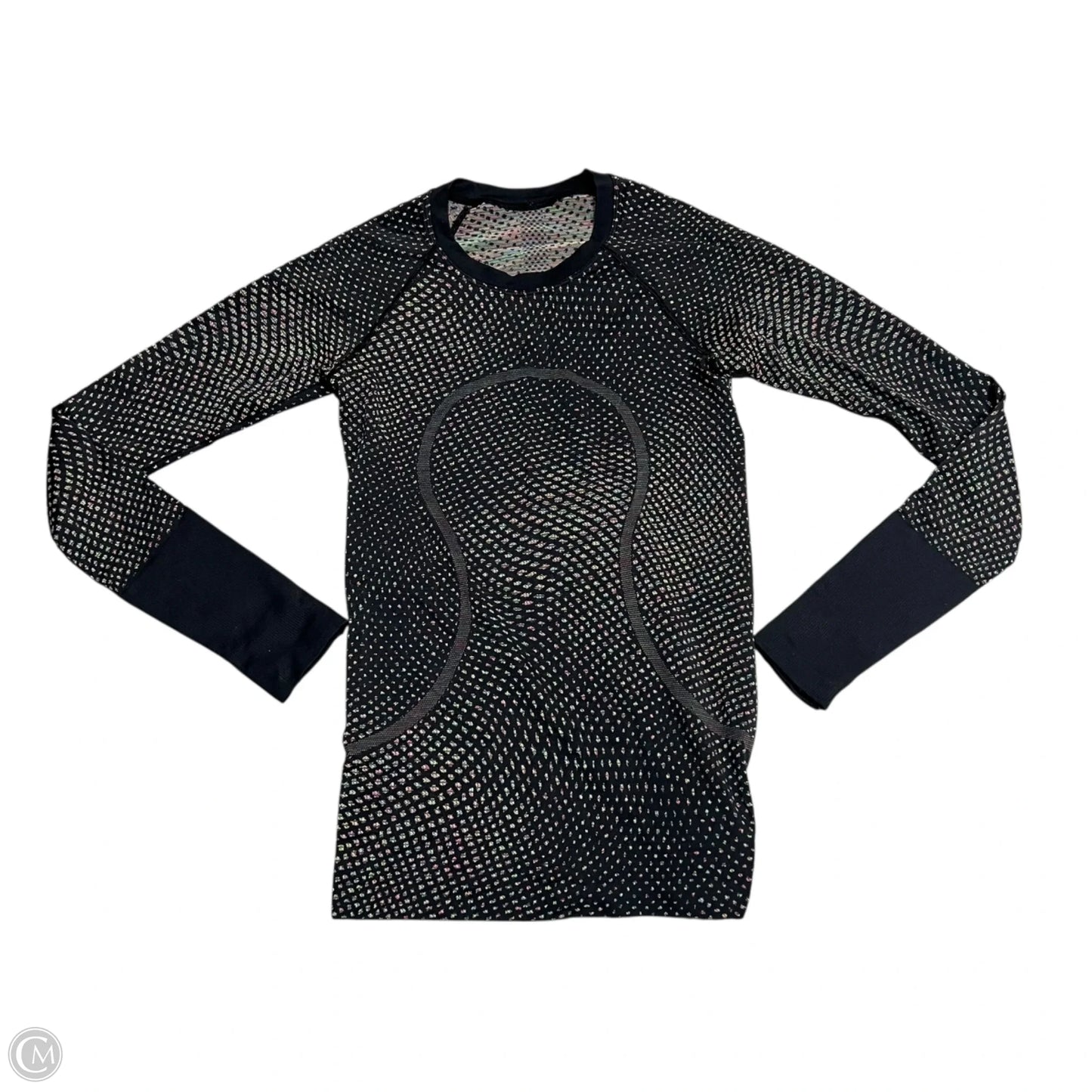 Athletic Top Long Sleeve Crewneck By Lululemon In Rainbow Print, Size: S