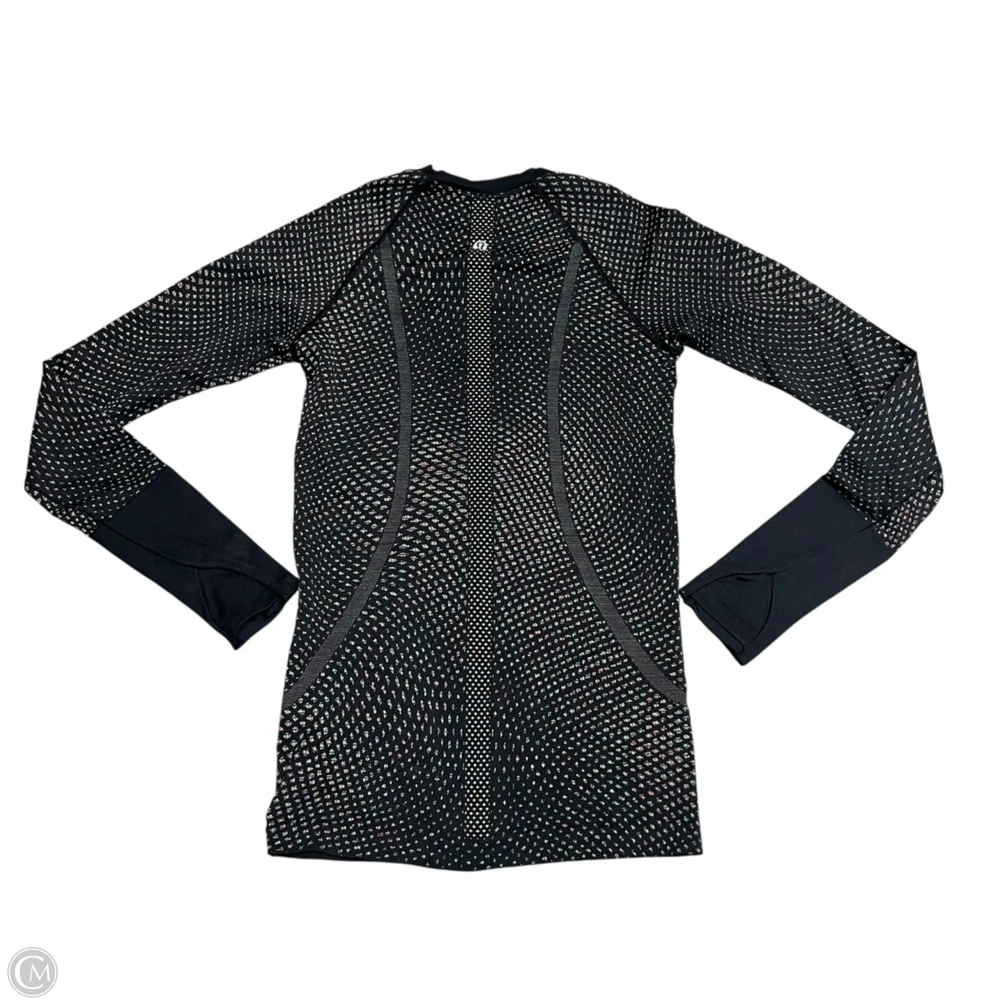 Athletic Top Long Sleeve Crewneck By Lululemon In Rainbow Print, Size: S