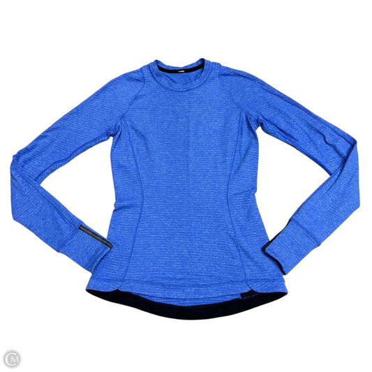 Athletic Top Long Sleeve Crewneck By Lululemon In Blue, Size: S