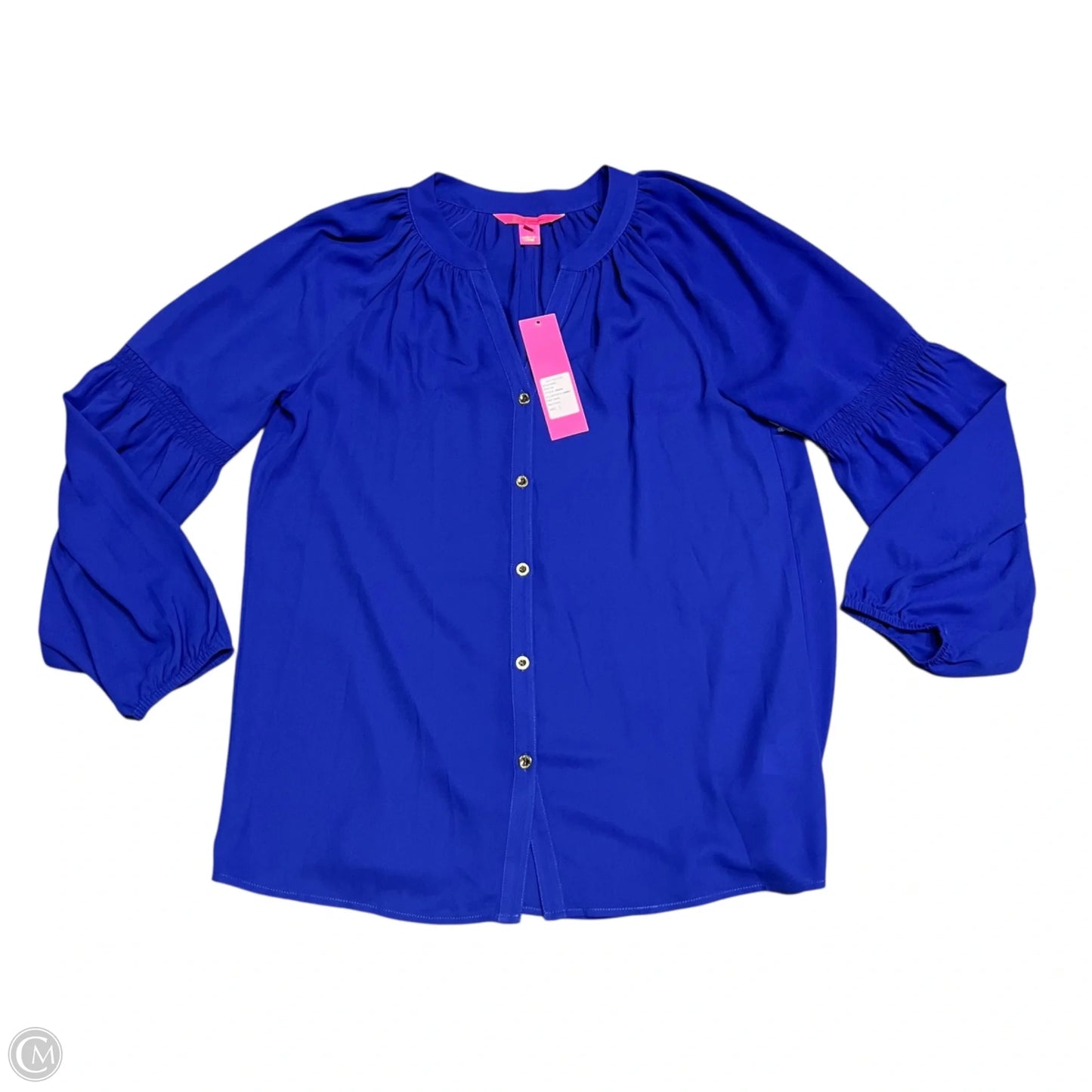 Top Long Sleeve Designer By Lilly Pulitzer In Blue, Size: S