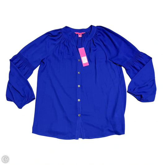 Top Long Sleeve Designer By Lilly Pulitzer In Blue, Size: S