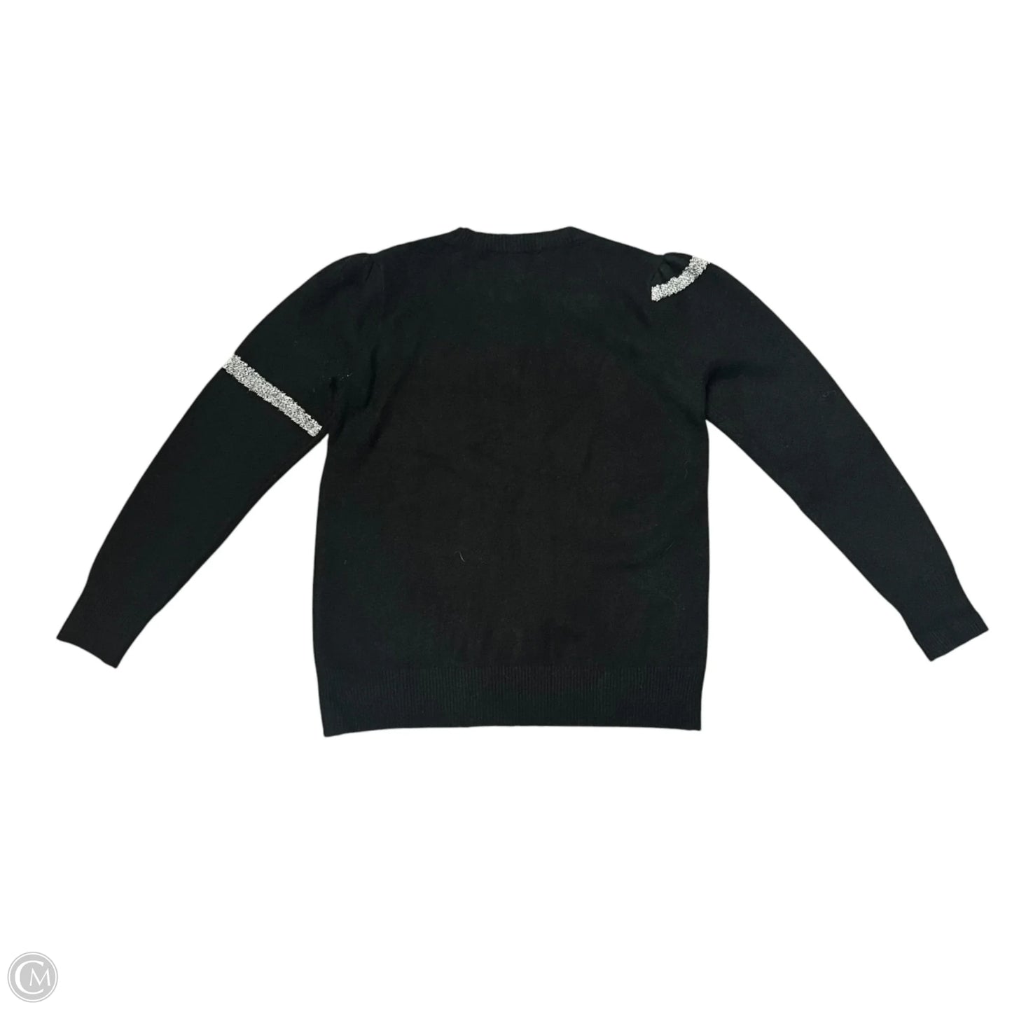 Sweater By Loft In Black & Silver, Size: M