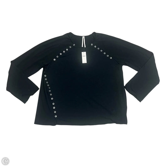 Top Long Sleeve By Anthropologie In Black, Size: Xl