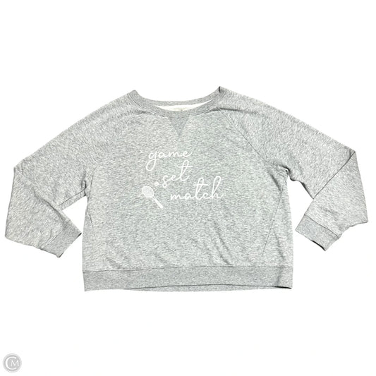 Sweatshirt Crewneck By Lou And Grey In Grey, Size: L