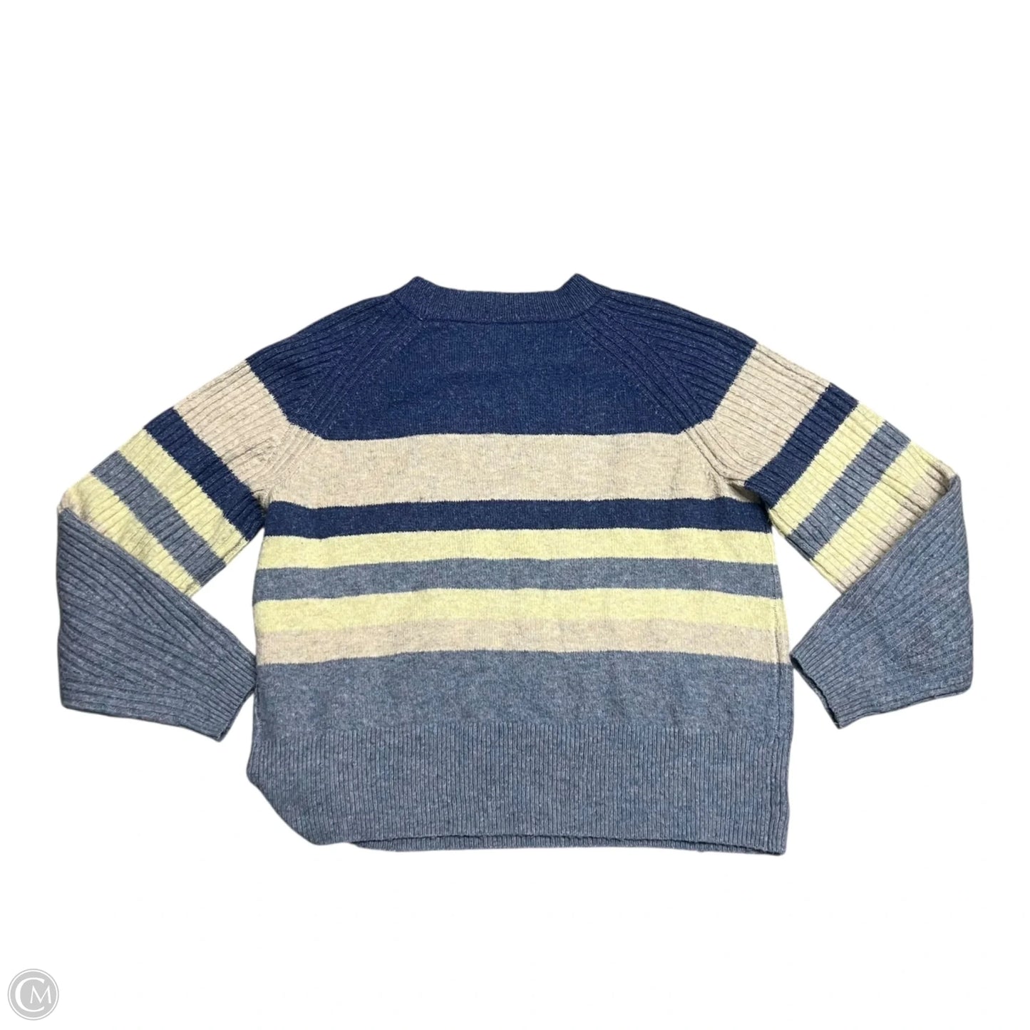 Sweater By M&S  In Blue & Cream, Size: M