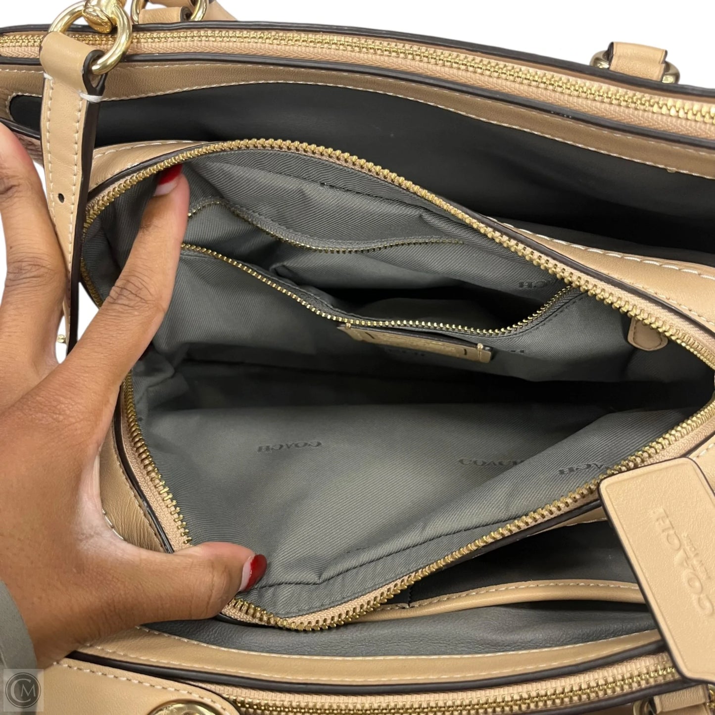 Handbag Designer By Coach, Size: Medium