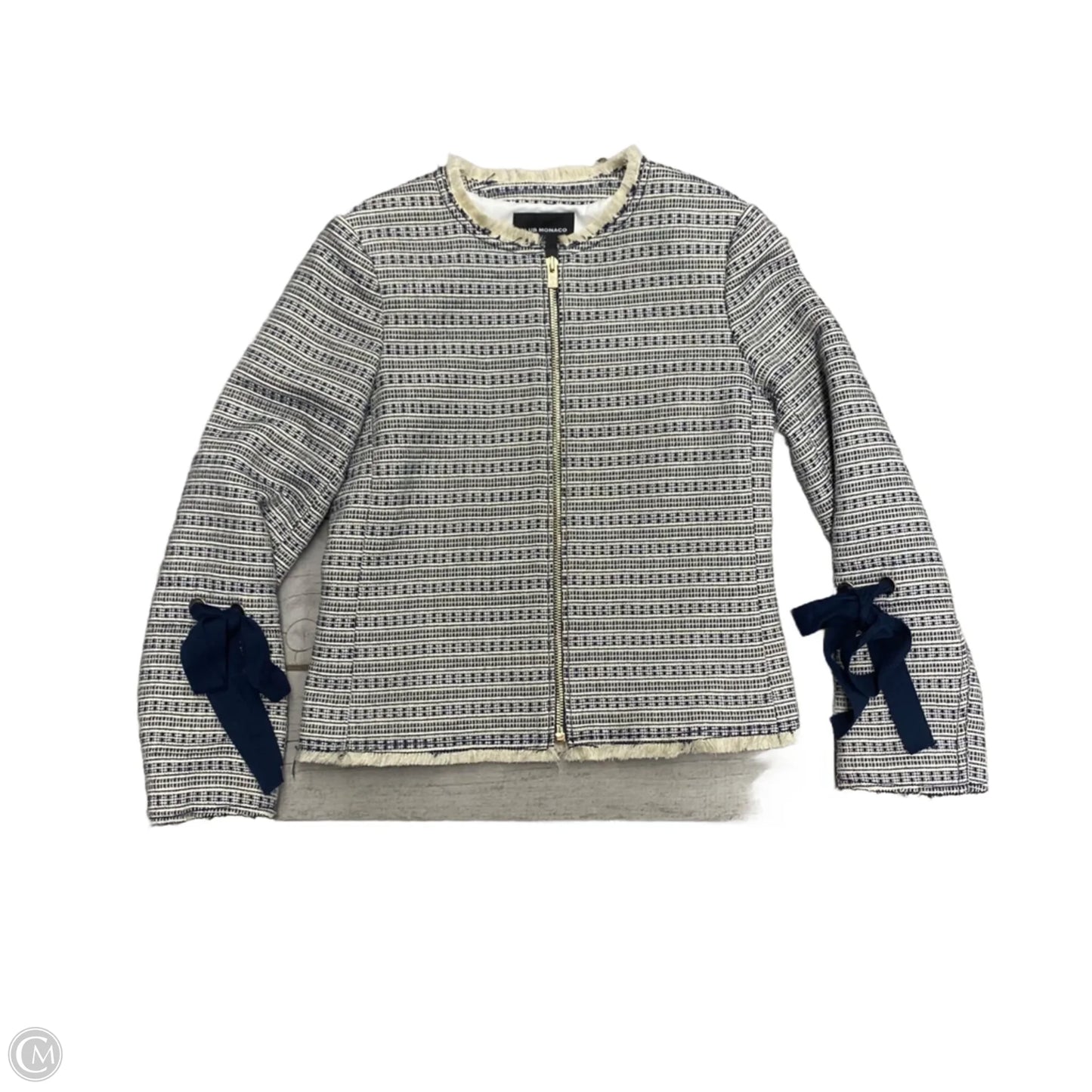 Blazer By Club Monaco In Blue & Cream, Size: Xxs