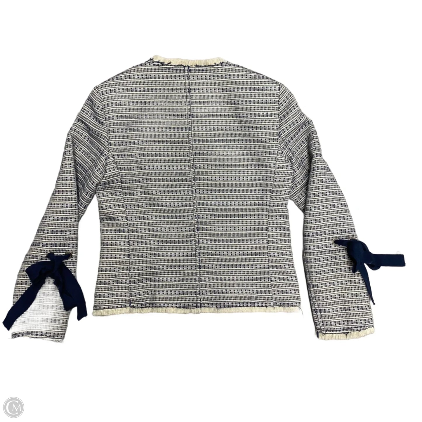 Blazer By Club Monaco In Blue & Cream, Size: Xxs