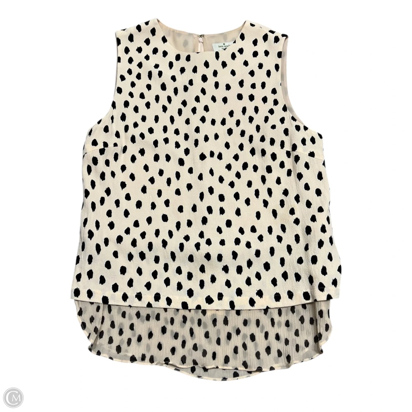 Top Sleeveless Designer By Kate Spade In Black & Pink, Size: Xs
