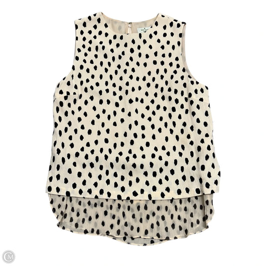 Top Sleeveless Designer By Kate Spade In Black & Pink, Size: Xs
