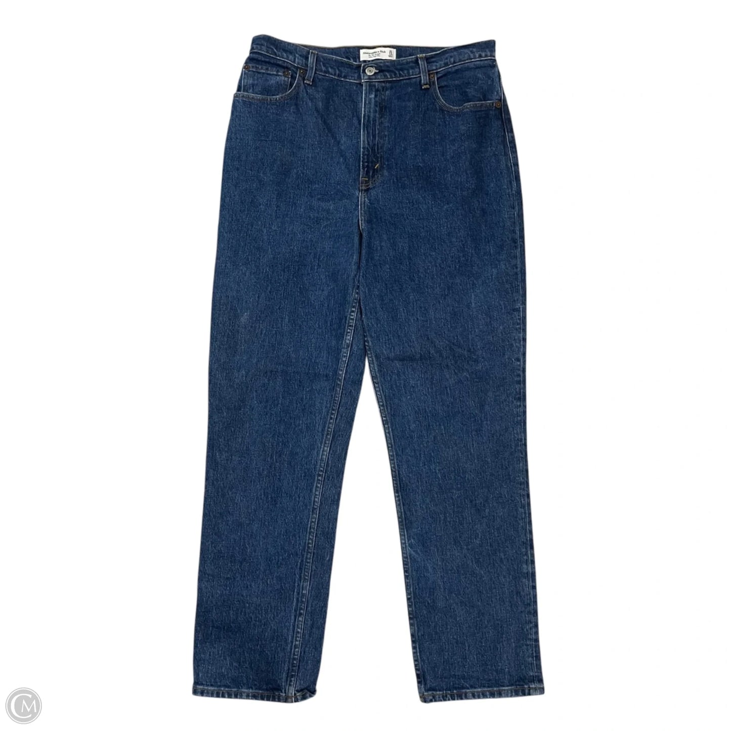 Jeans Straight By Abercrombie And Fitch In Blue Denim, Size: 12