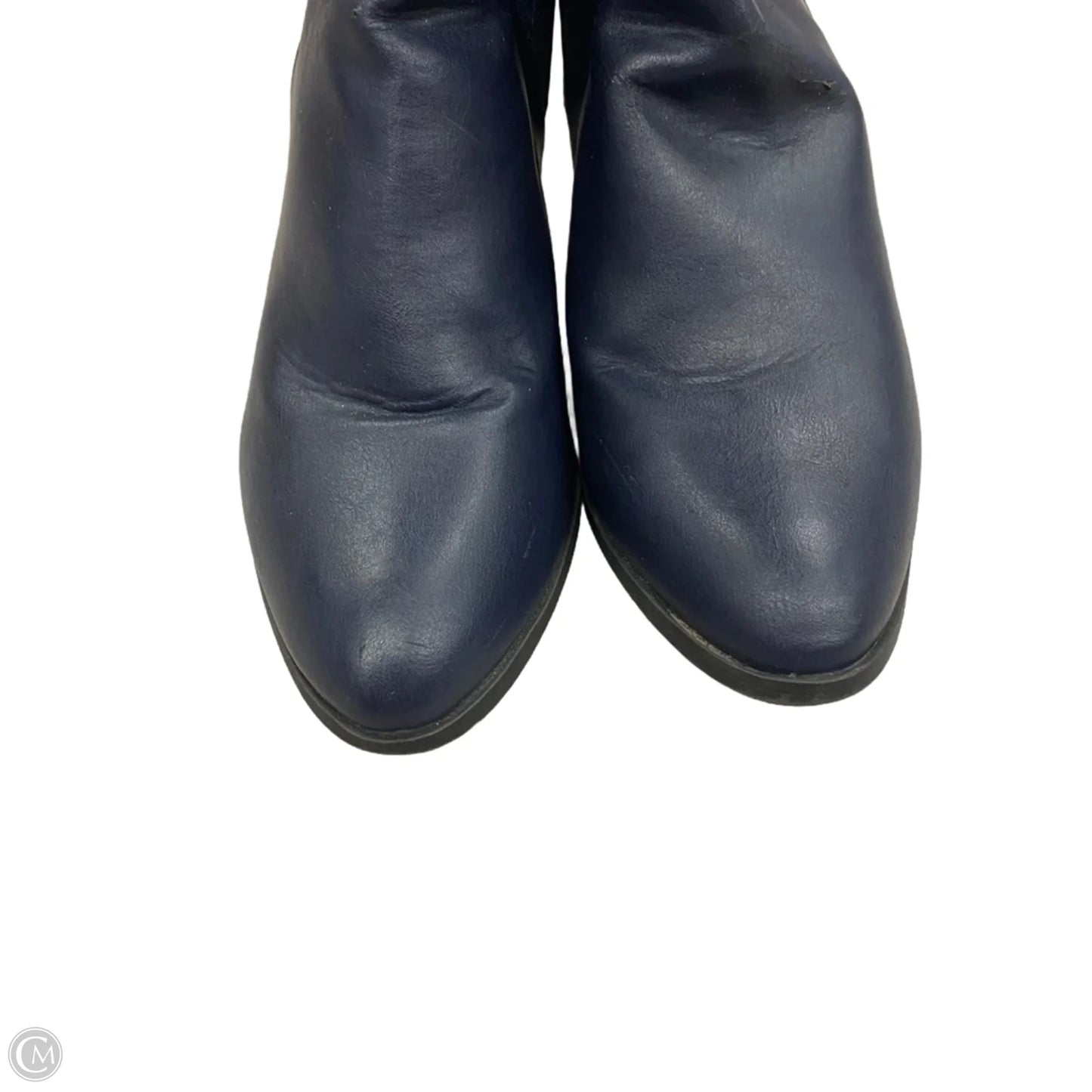 Boots Knee Heels By Ann Marino In Blue, Size: 8.5