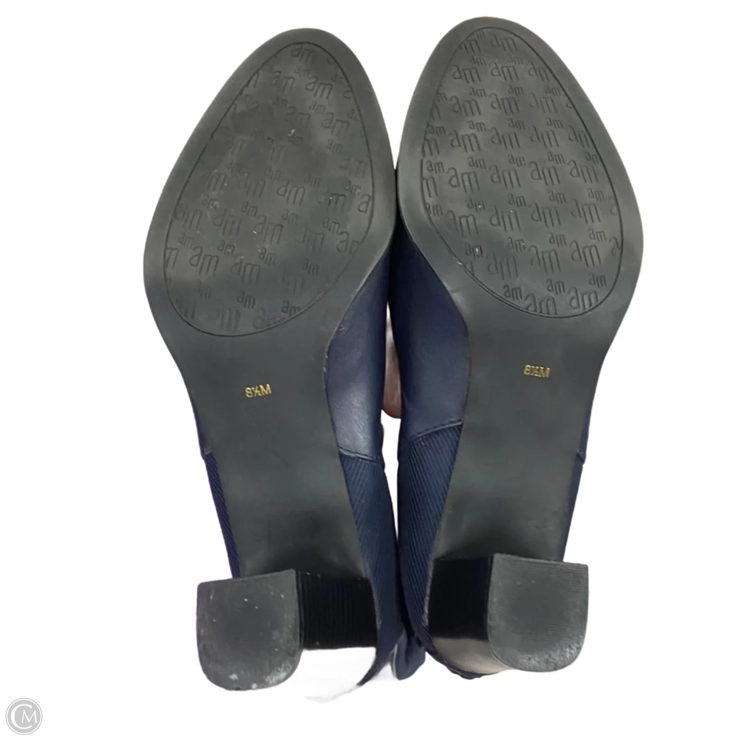 Boots Knee Heels By Ann Marino In Blue, Size: 8.5