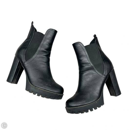 Boots Ankle Heels In Black, Size: 7.5
