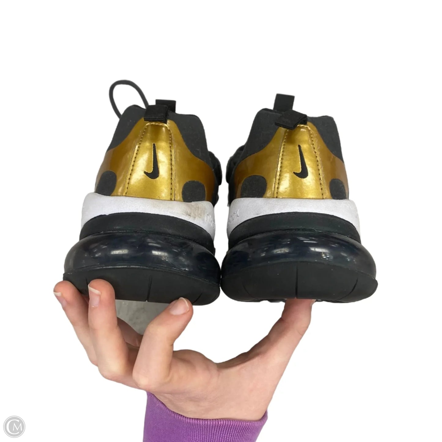 Shoes Athletic By Nike In Black & Gold, Size: 8.5