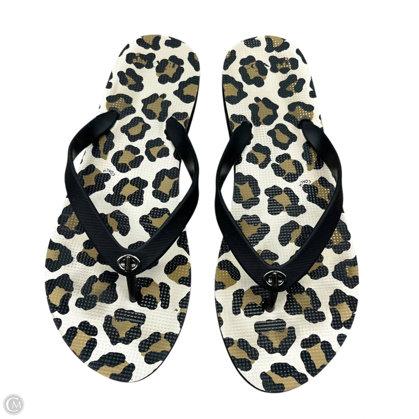 Sandals Designer By Coach In Animal Print, Size: 10