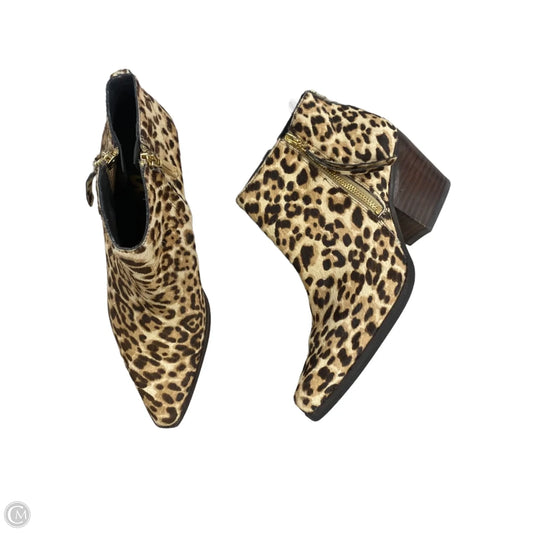 Boots Ankle Heels By Sam Edelman In Animal Print, Size: 7