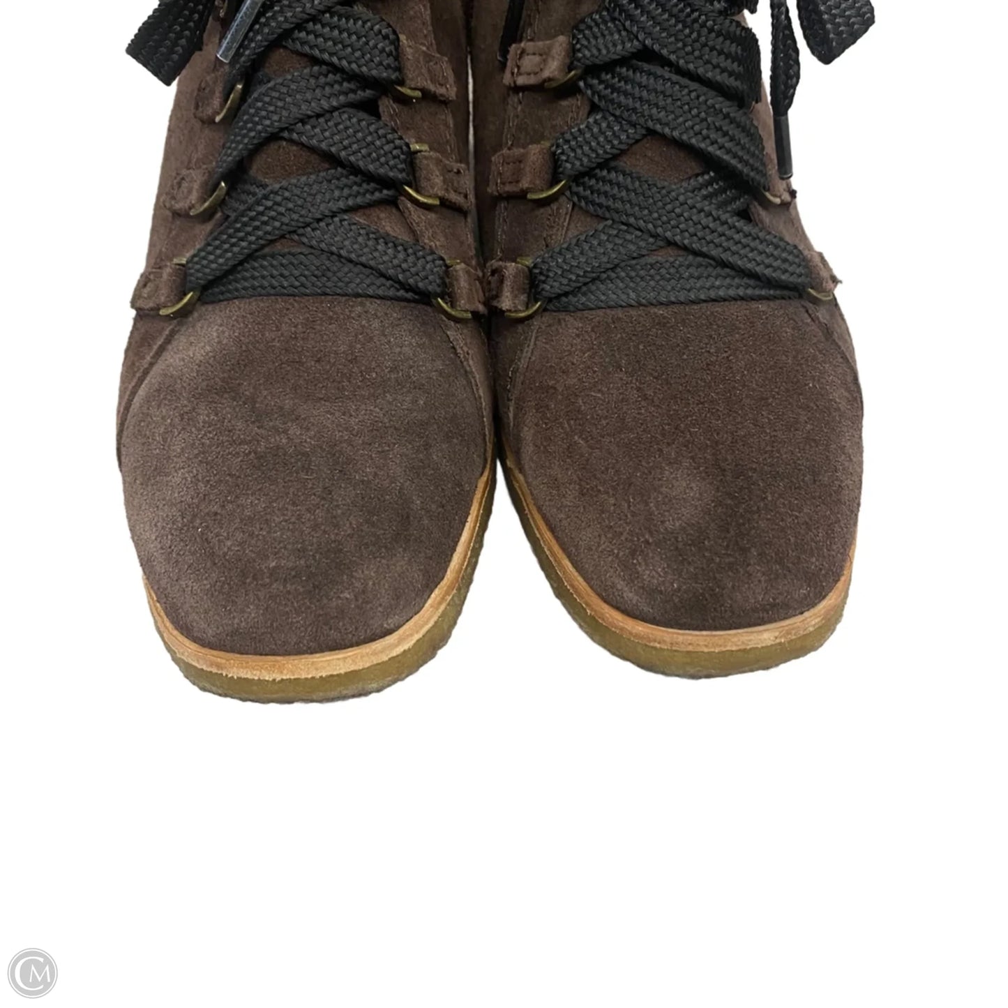 Boots Ankle Heels By Earth In Brown, Size: 7.5