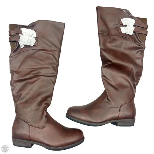 Boots Knee Heels By J G Hook In Brown, Size: 7.5