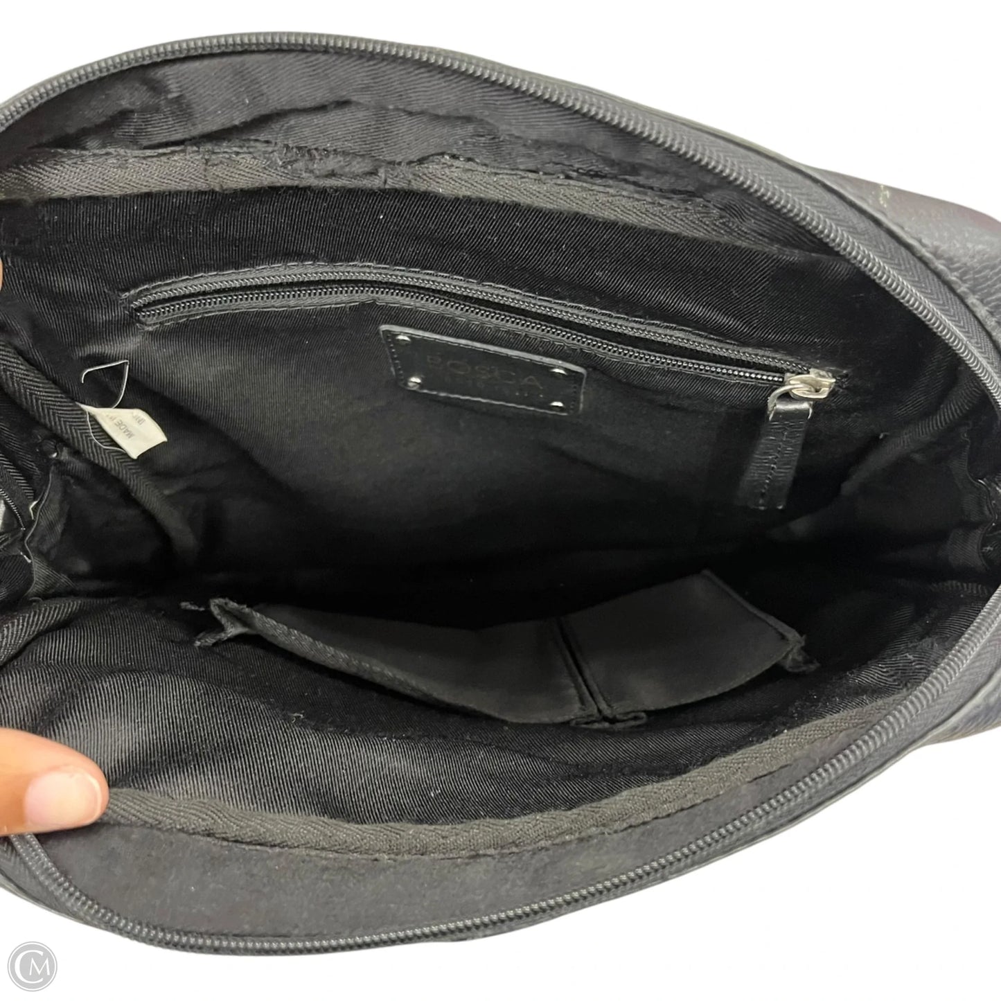 Handbag Leather By Bosca, Size: Large