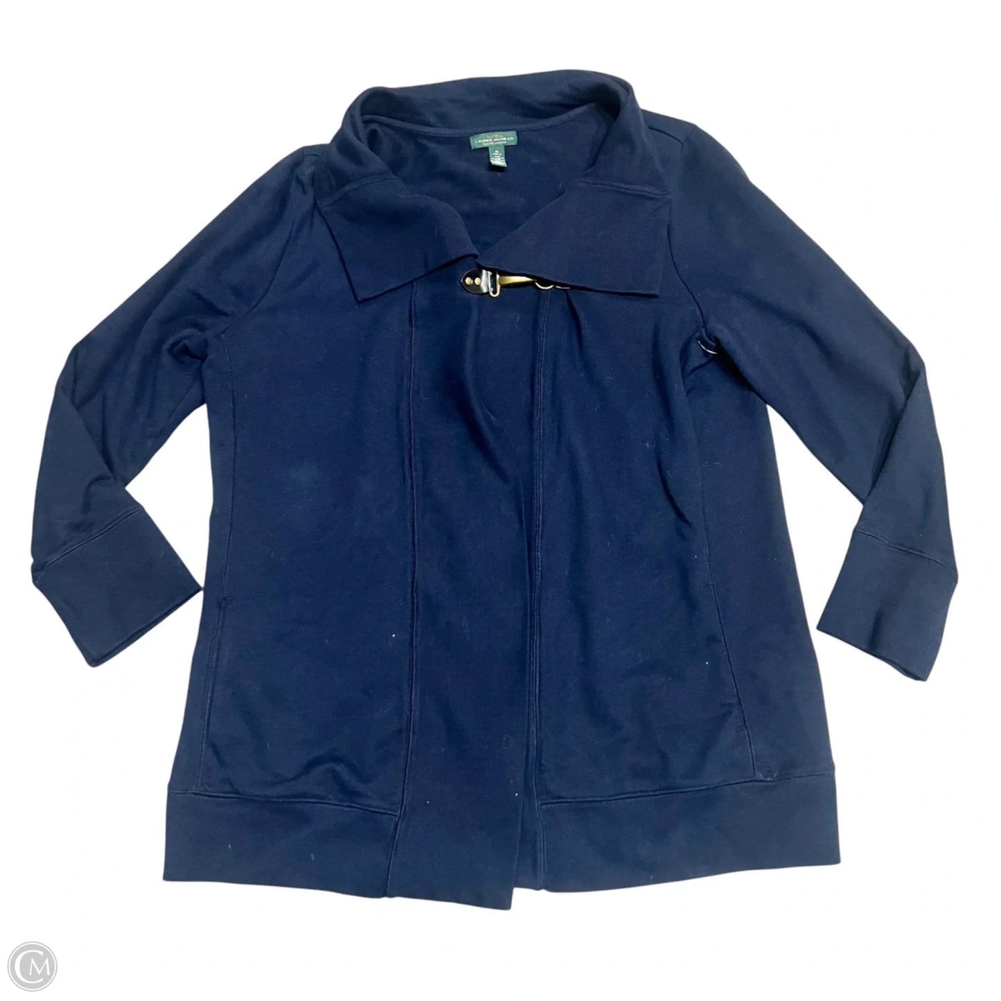 Sweater Cardigan By Lauren By Ralph Lauren In Blue, Size: Xl