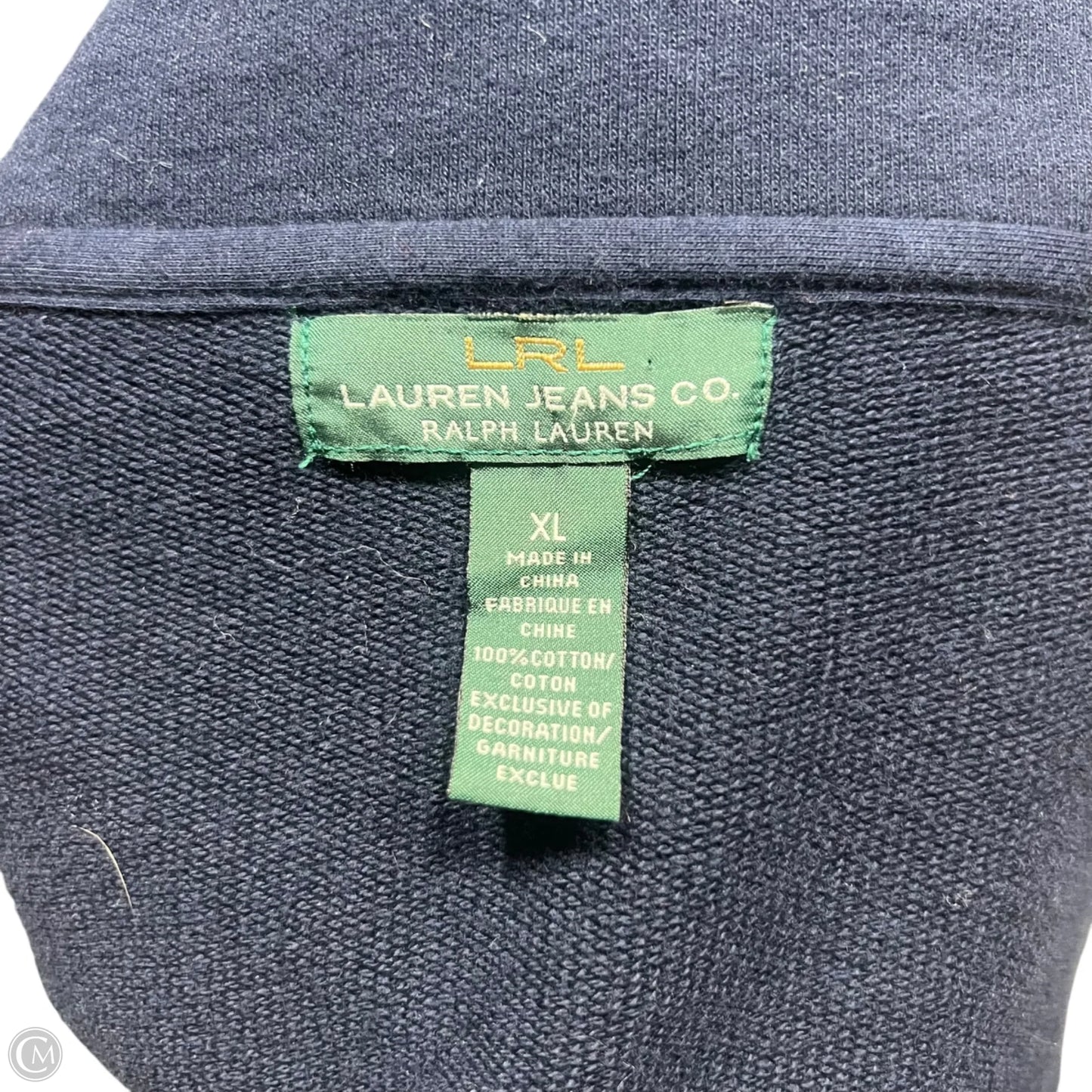 Sweater Cardigan By Lauren By Ralph Lauren In Blue, Size: Xl