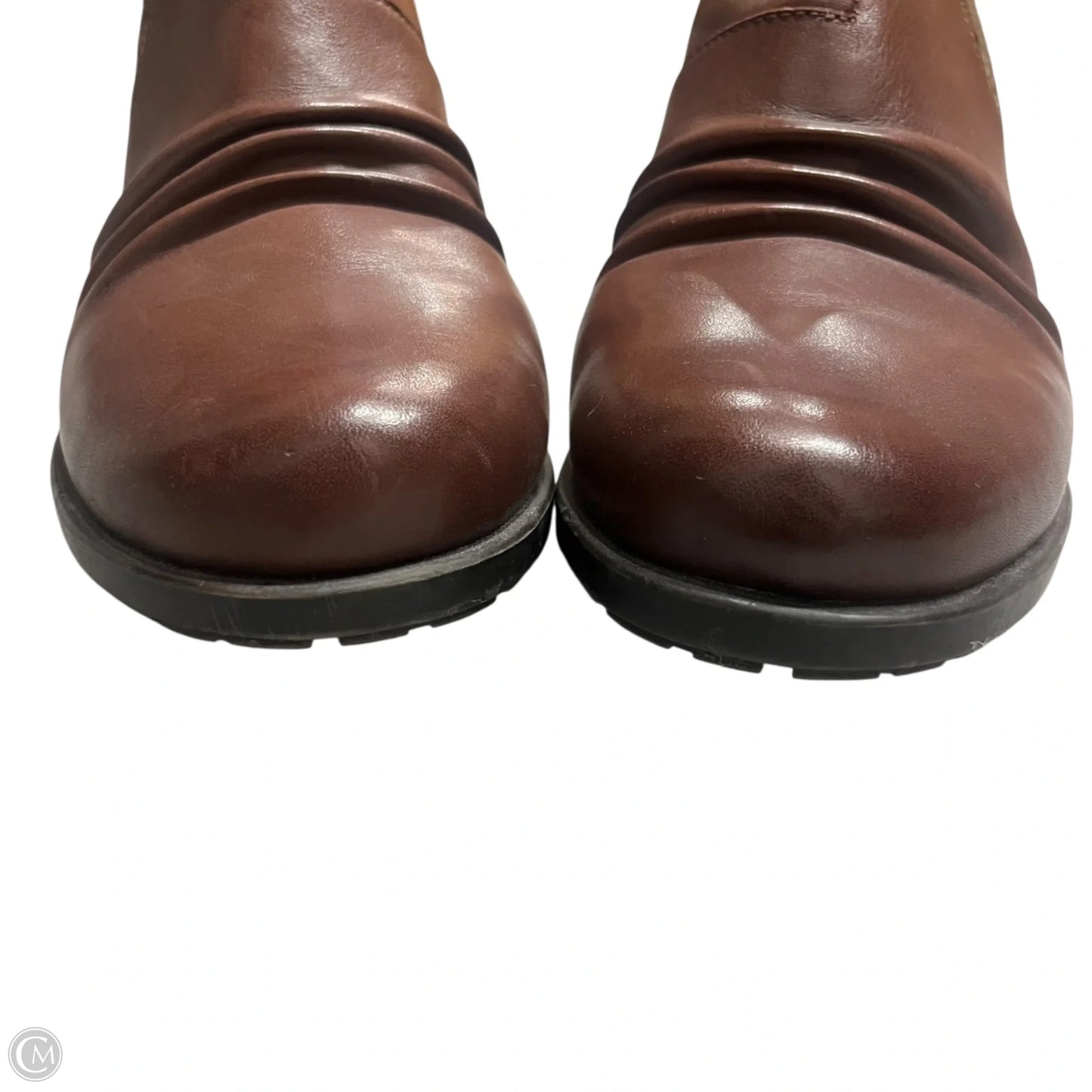Boots Ankle Heels By Earth In Brown, Size: 11