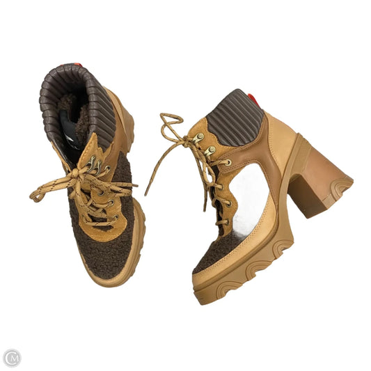 Boots Ankle Heels By Sorel In Brown, Size: 7.5
