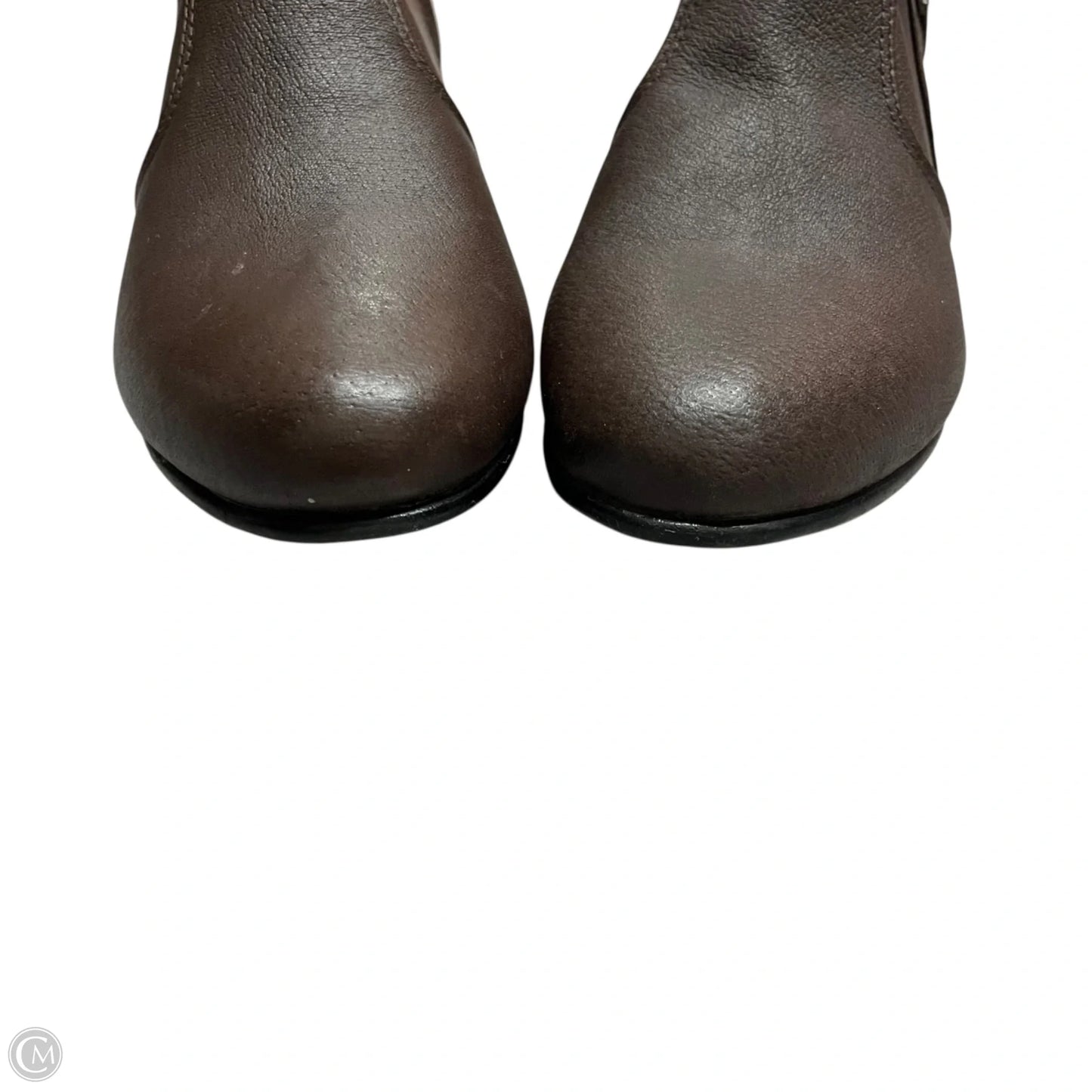 Boots Ankle Heels By Comfortview In Brown, Size: 10