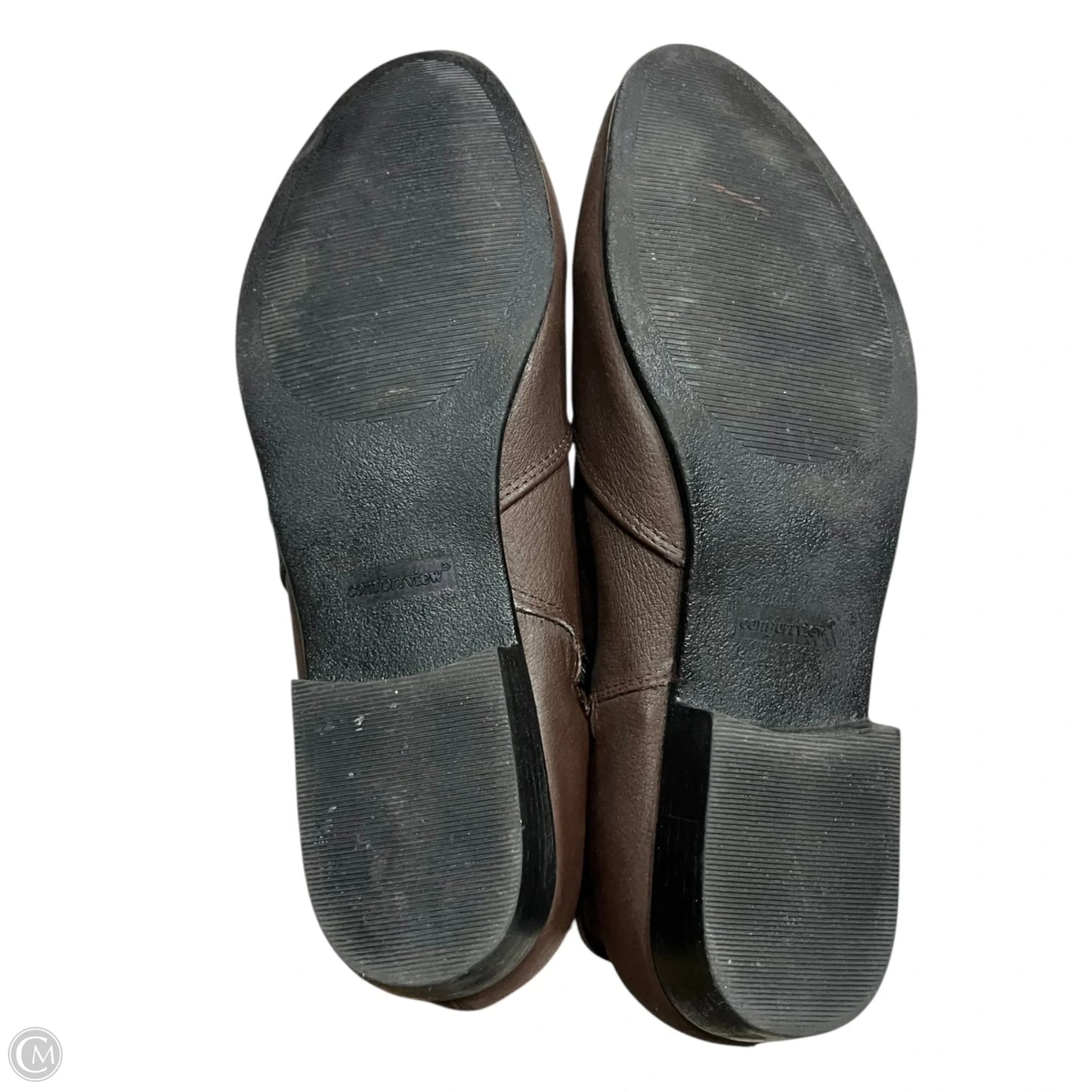 Boots Ankle Heels By Comfortview In Brown, Size: 10