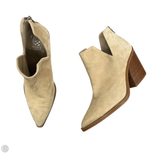Boots Ankle Heels By Vince Camuto In Tan, Size: 10