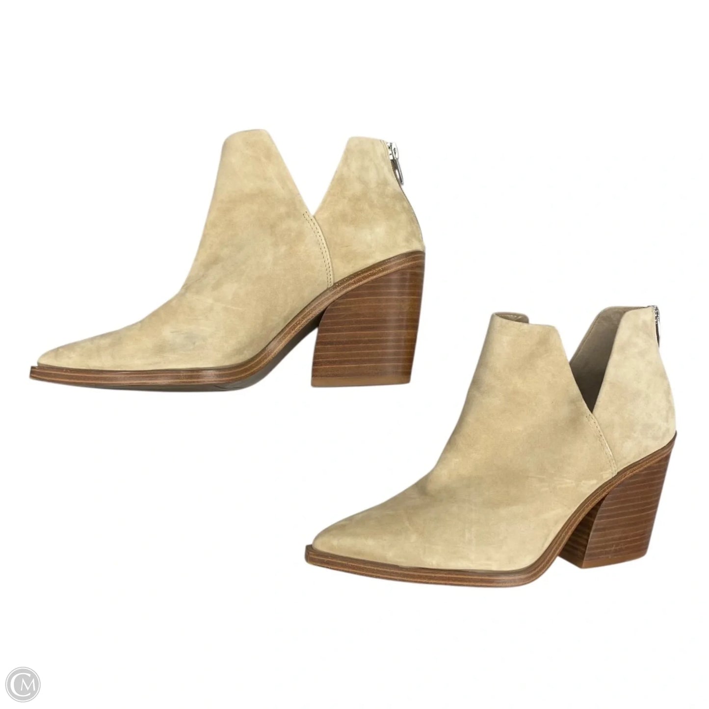 Boots Ankle Heels By Vince Camuto In Tan, Size: 10