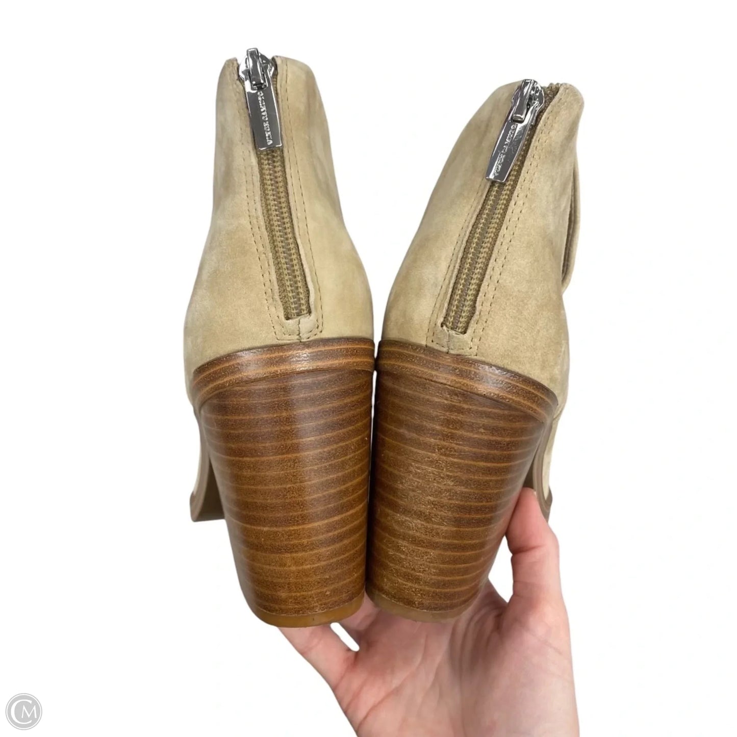 Boots Ankle Heels By Vince Camuto In Tan, Size: 10