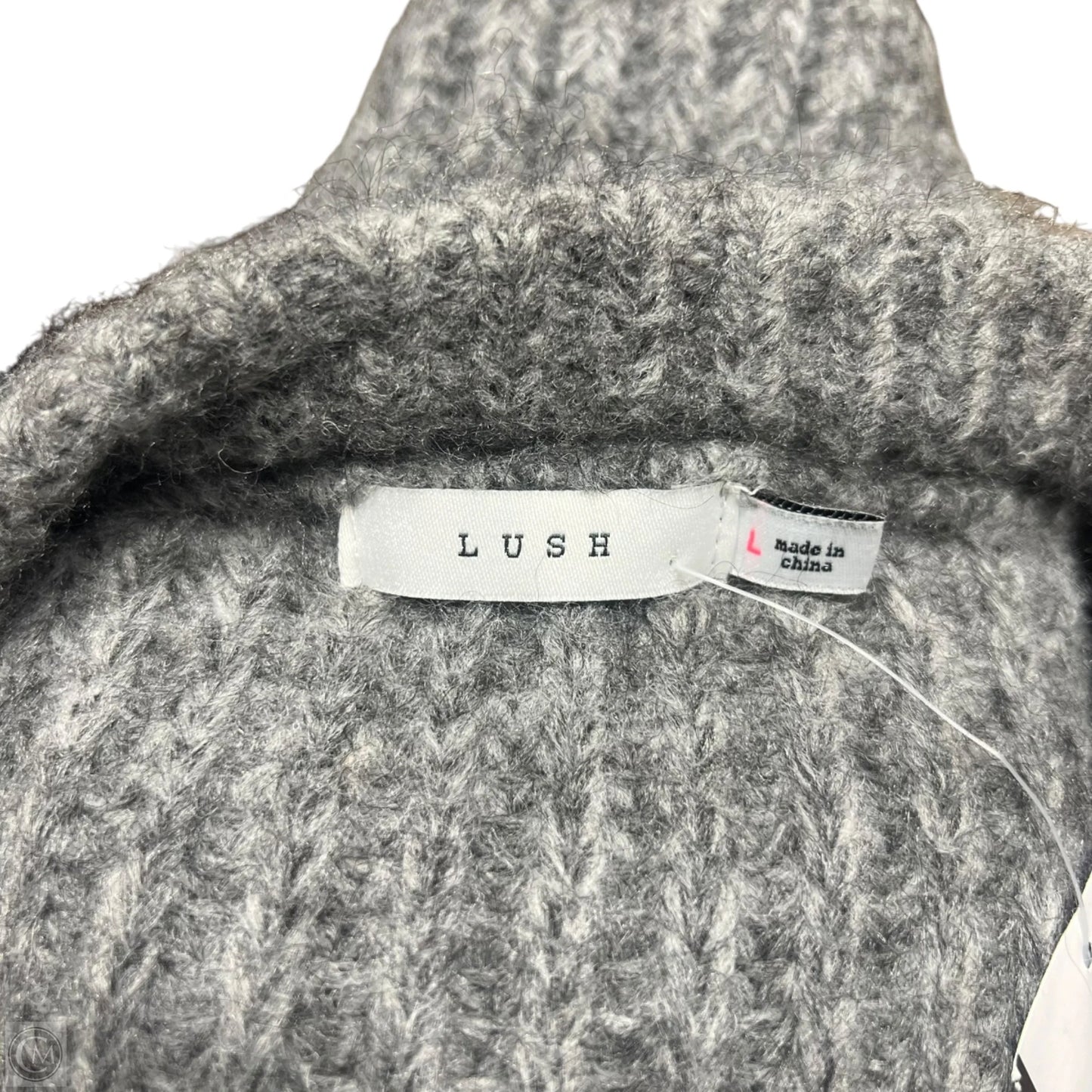 Sweater By Lush In Black & Grey, Size: L