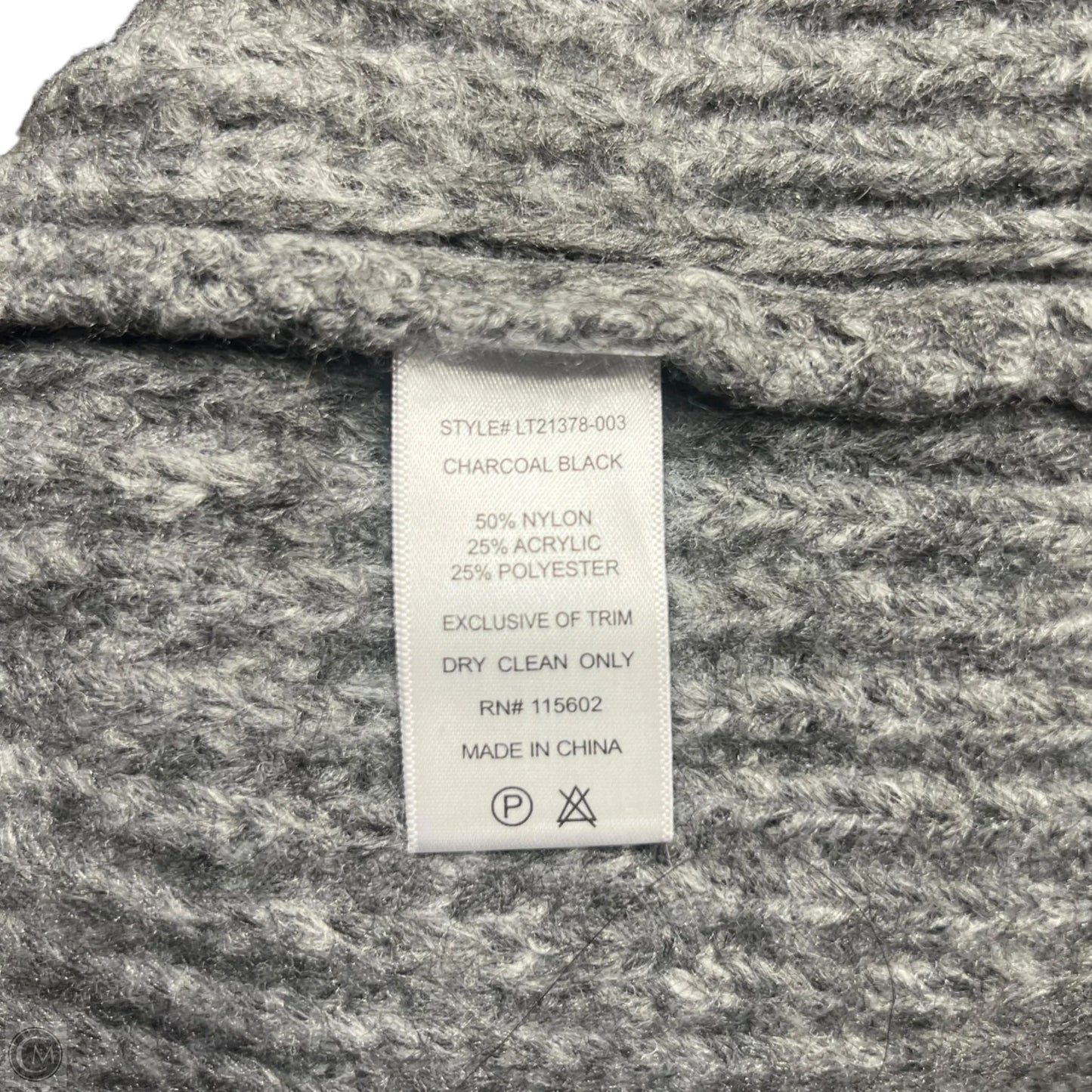 Sweater By Lush In Black & Grey, Size: L
