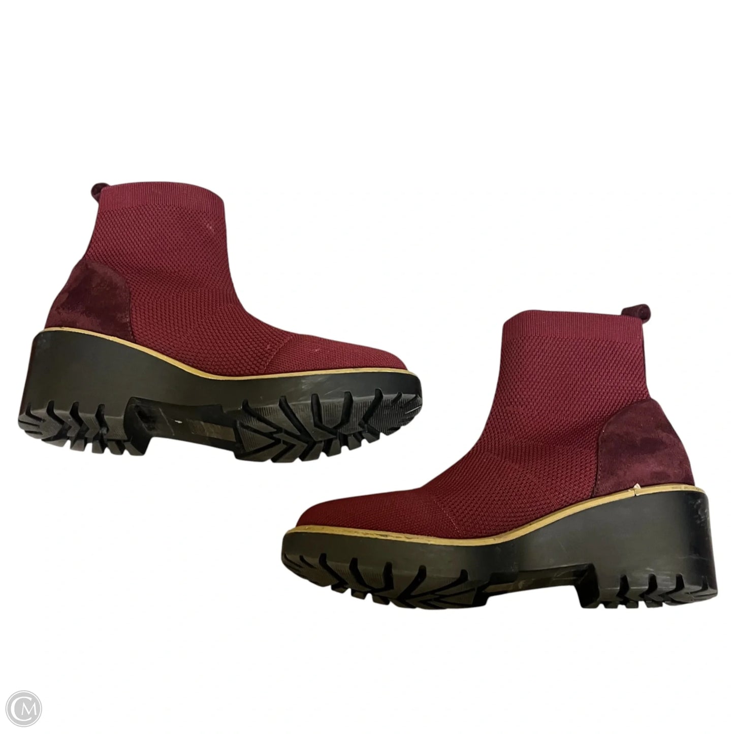 Boots Ankle Heels By Nicole By Nicole Miller In Maroon, Size: 10