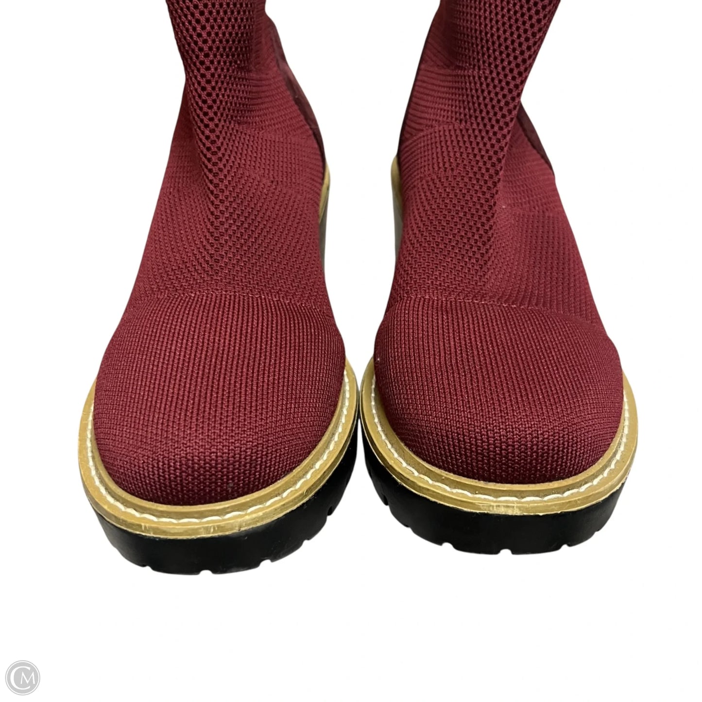 Boots Ankle Heels By Nicole By Nicole Miller In Maroon, Size: 10